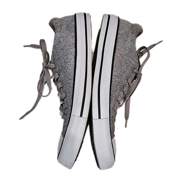 Converse All Star Sneaker Women Sz 8 Gray Textile Low-Top Lace-Up Skate Shoe - Picture 4 of 8